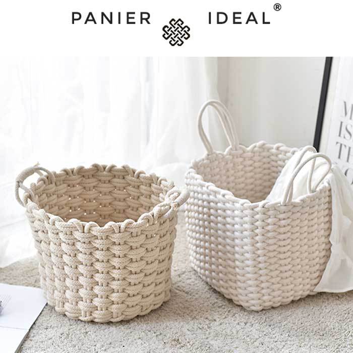 Panier de Rangement à Linge Bébé en Coton