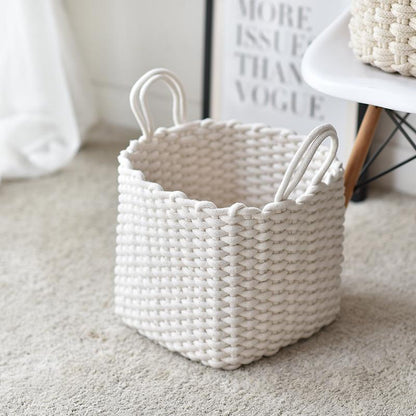 Panier de Rangement à Linge Bébé en Coton