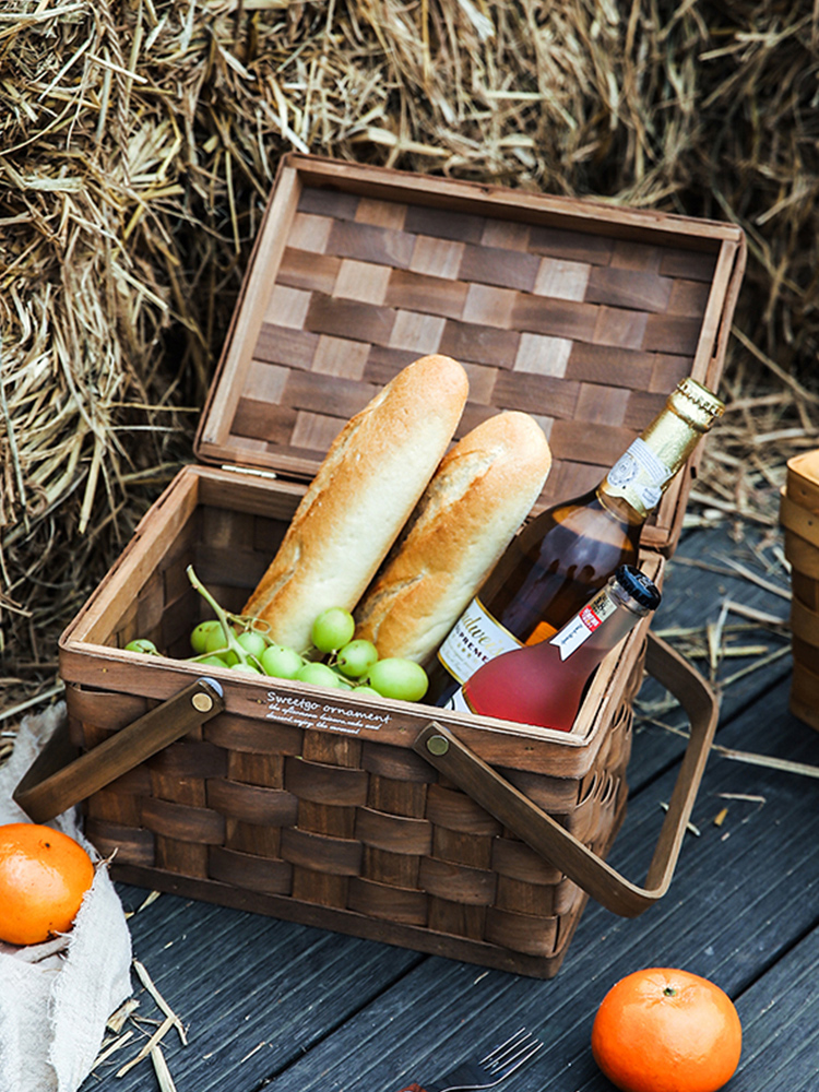 Grand Panier Pique-Nique Bois