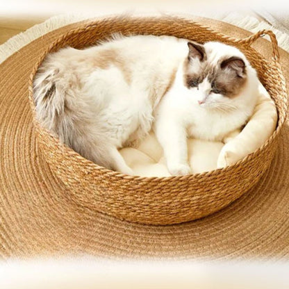 panier en osier pour chat | WICKER NEST