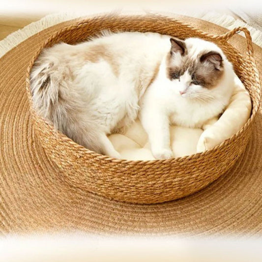 panier en osier pour chat | WICKER NEST