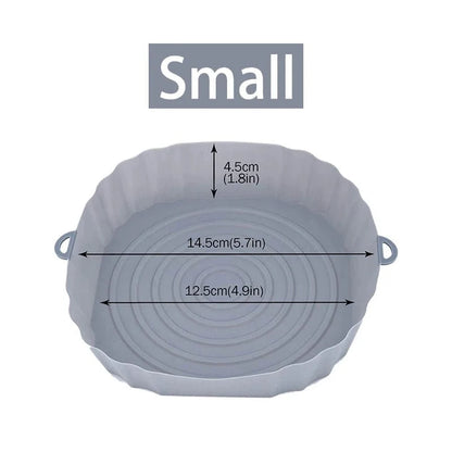 Panier en silicone réutilisable pour friteuse sans huile - Lot de 3 - Eco-Friendly Gray-Small-1PCS