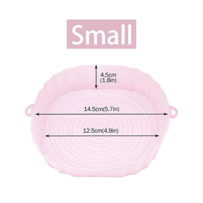 Panier en silicone réutilisable pour friteuse sans huile - Lot de 3 - Eco-Friendly Pink-Smal-1PCS