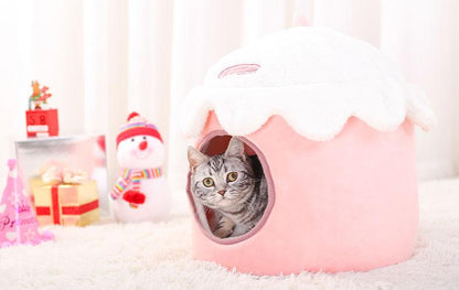 Panier pour Chat Maison Rose