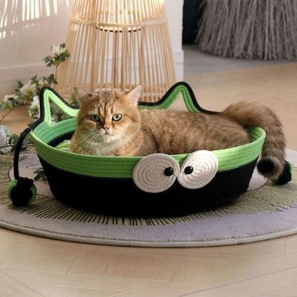 panier pour chat tissé main