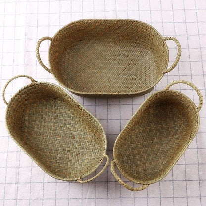 Panière à Linge Jonc de Mer Ovale