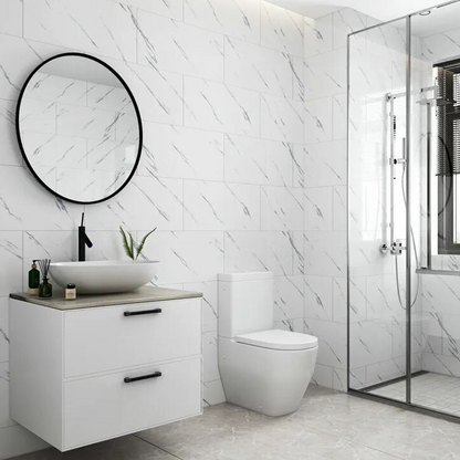 Panneau Mural Salle de Bain Marbré Lot de 5 pcs 30 x 60 cm