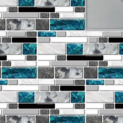 Panneau Mural Salle de Bain de Style  Briques Lot de 9 pcs 20 x 10 cm