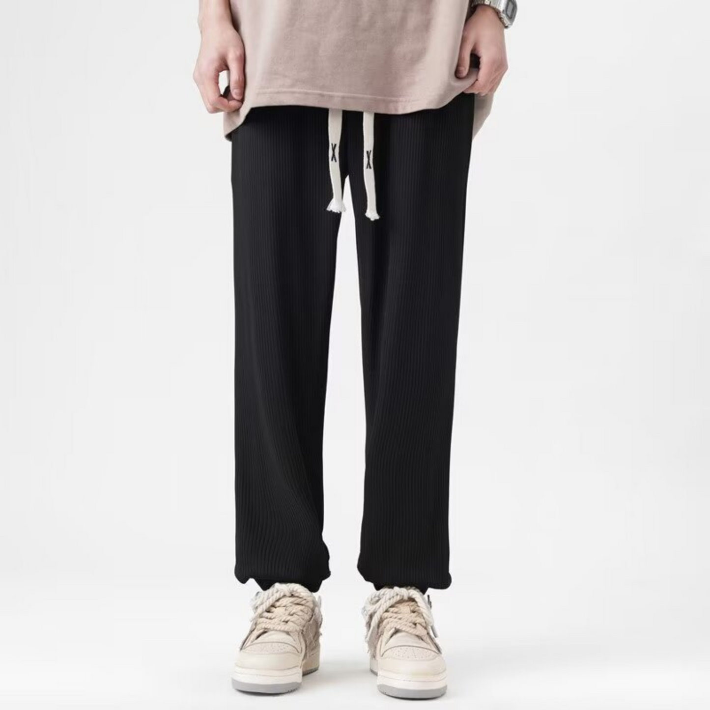 Pantalon Large Plissé ’Ice Ice’ - Noir / S