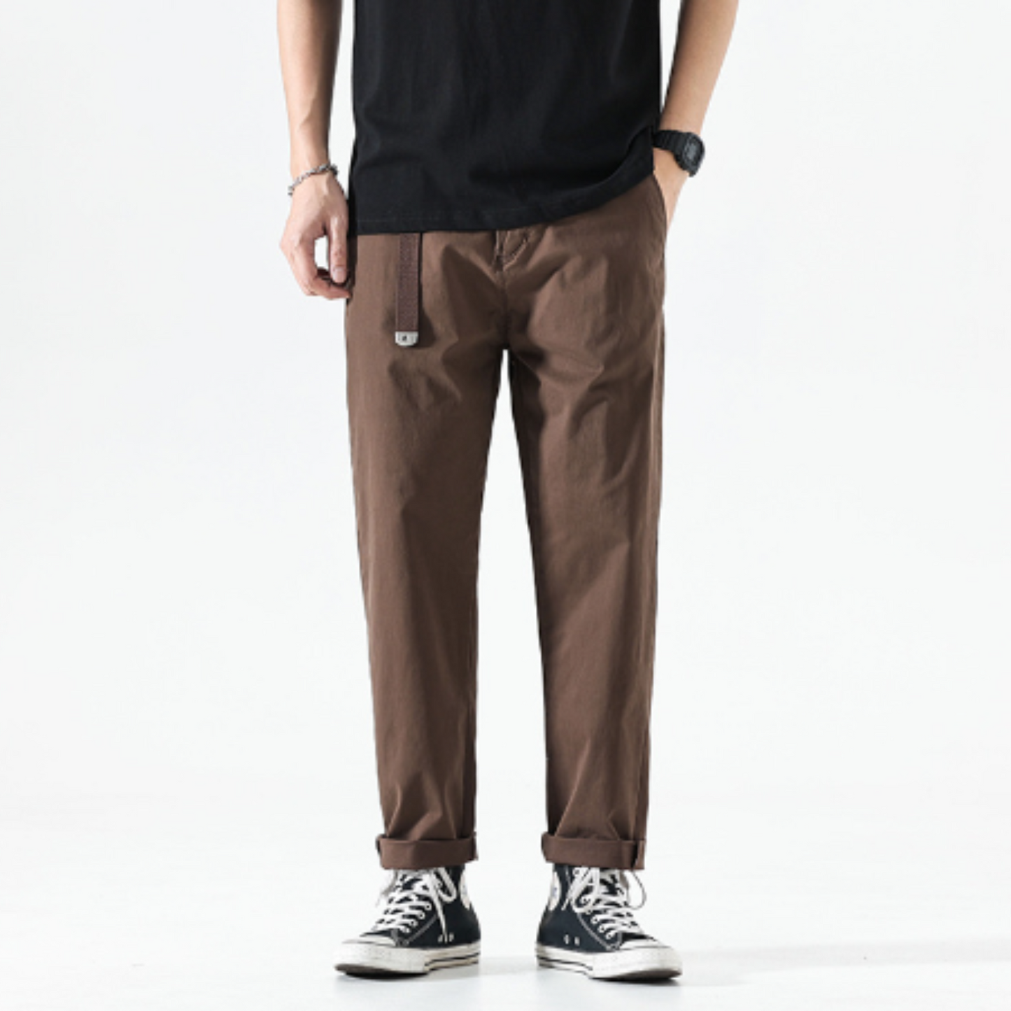 Pantalon Large Streetwear ’Anokima’ - Marron / M