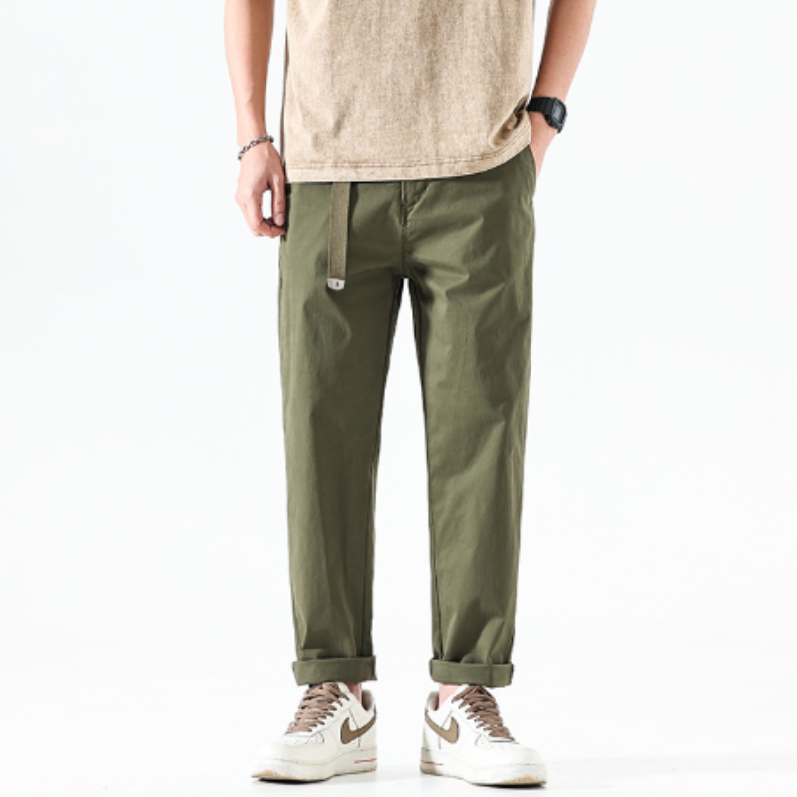 Pantalon Large Streetwear ’Anokima’ - Vert / M
