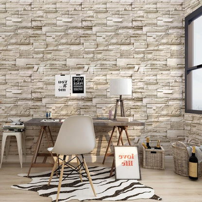 Papier Peint Brique Beige