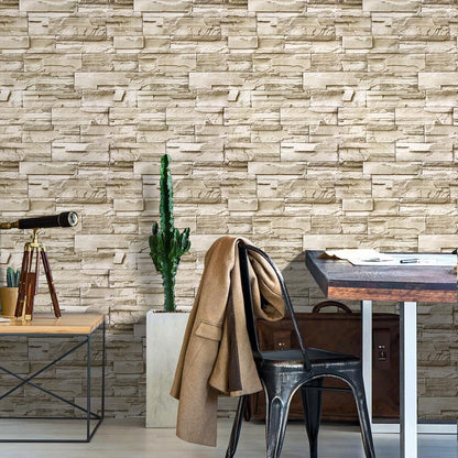 Papier Peint Brique Beige