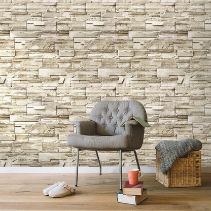 Papier Peint Brique Beige