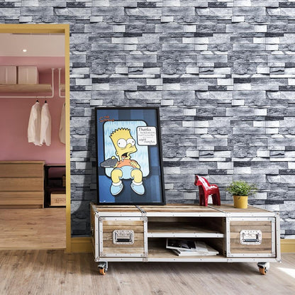 Papier Peint Brique Gris