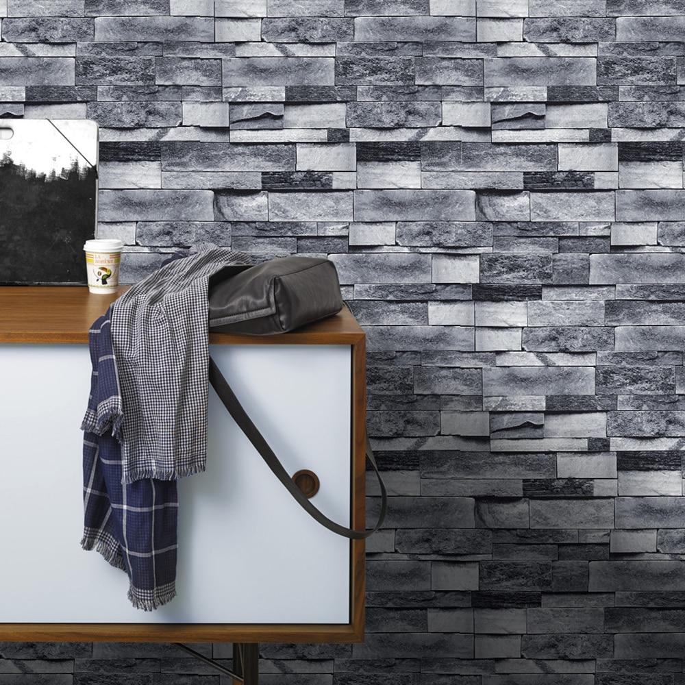 Papier Peint Brique Gris