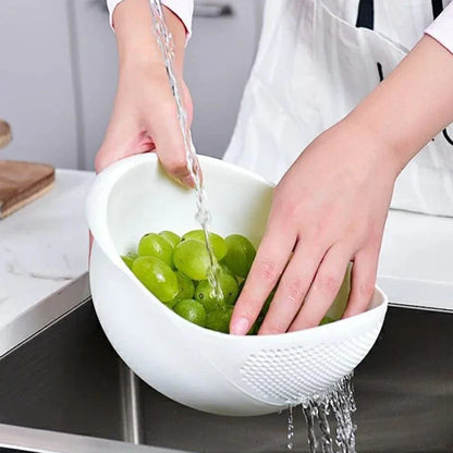 Passeoire Panier Passoire Légumes Fruits Nettoyage Eco-Friendly Drainage WHITE