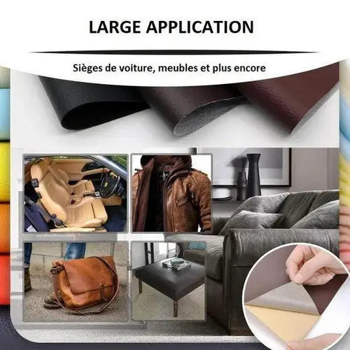 Patchs auto-adhéifs RénoCuir - Kit de réparation de Cuir