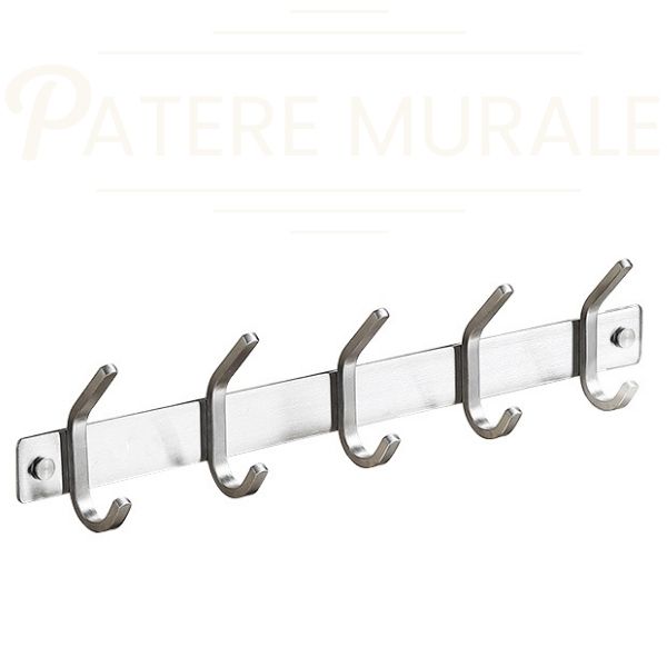 patère acier inox 5 crochets