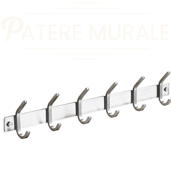 patère acier inox 6 crochets