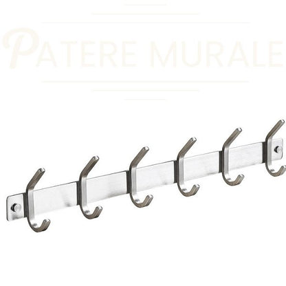 patère acier inox 6 crochets