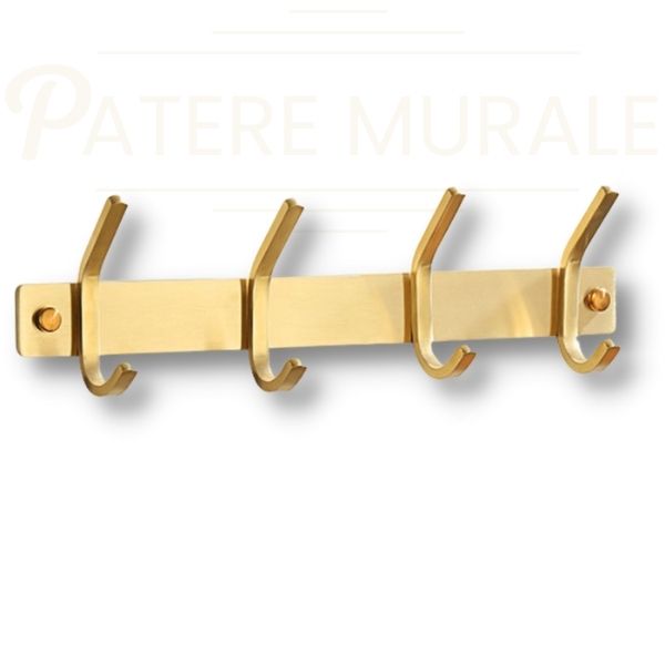 patère métal doré 4 crochets
