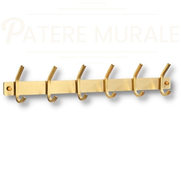 patère métal doré 6 crochets