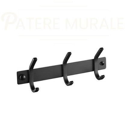 patère métal noir 3 crochets