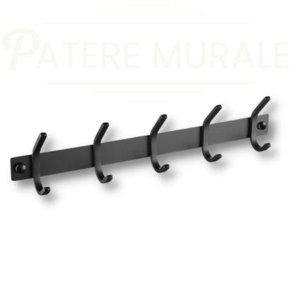 patère métal noir 5 crochets