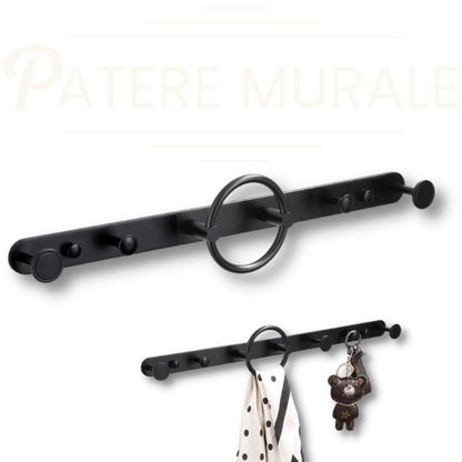 Patere noir mat