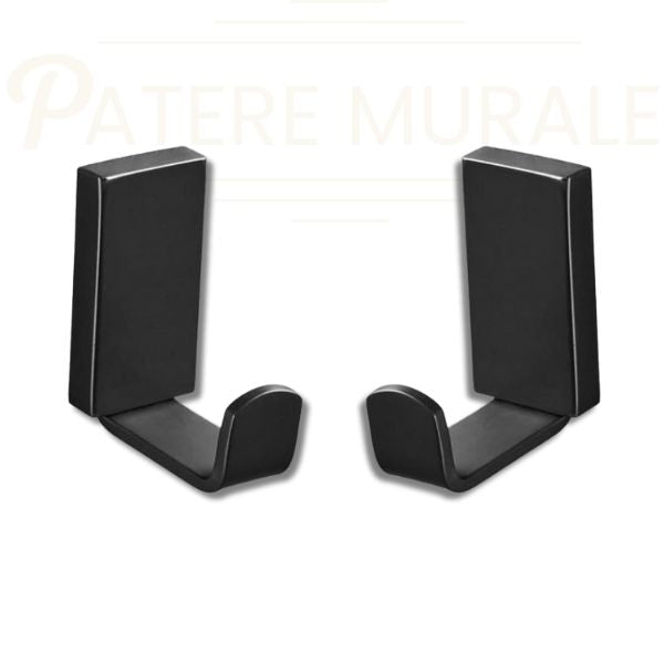 Patère inox laquée noire