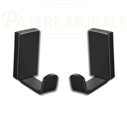 Patère inox laquée noire