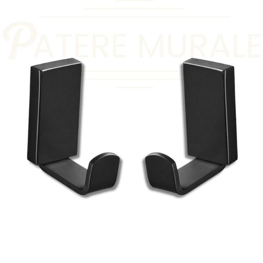 Patère inox laquée noire