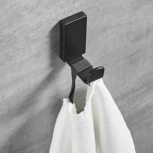 Patère inox laquée noire