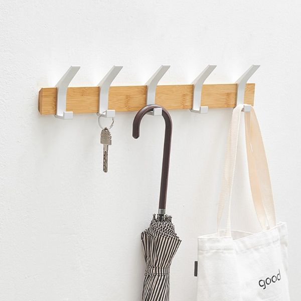 Porte manteau mural bambou