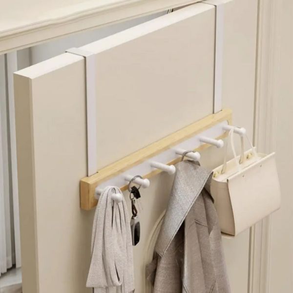 Porte-manteau suspendu porte bambou