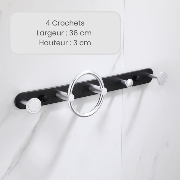 patere design noir et argent
