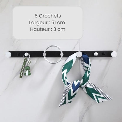 patere design aluminium argent