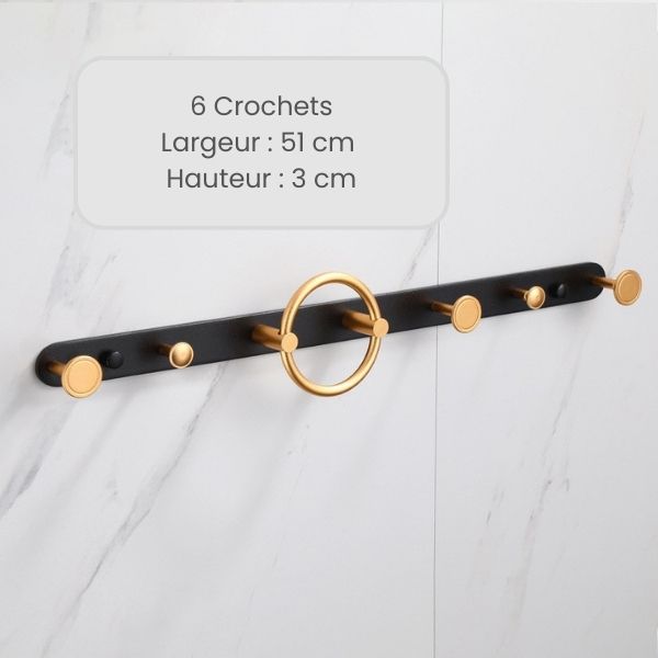 patere design aluminium doré