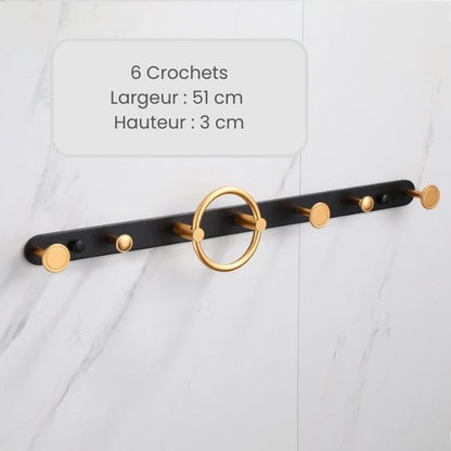 patere design aluminium doré
