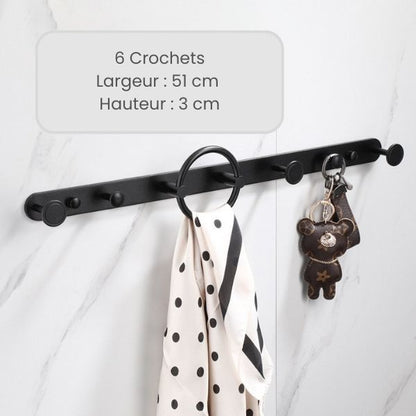 patere design aluminium noir