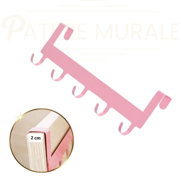 patère pour porte rose