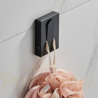Porte manteau salle de bain noir 1 crochet