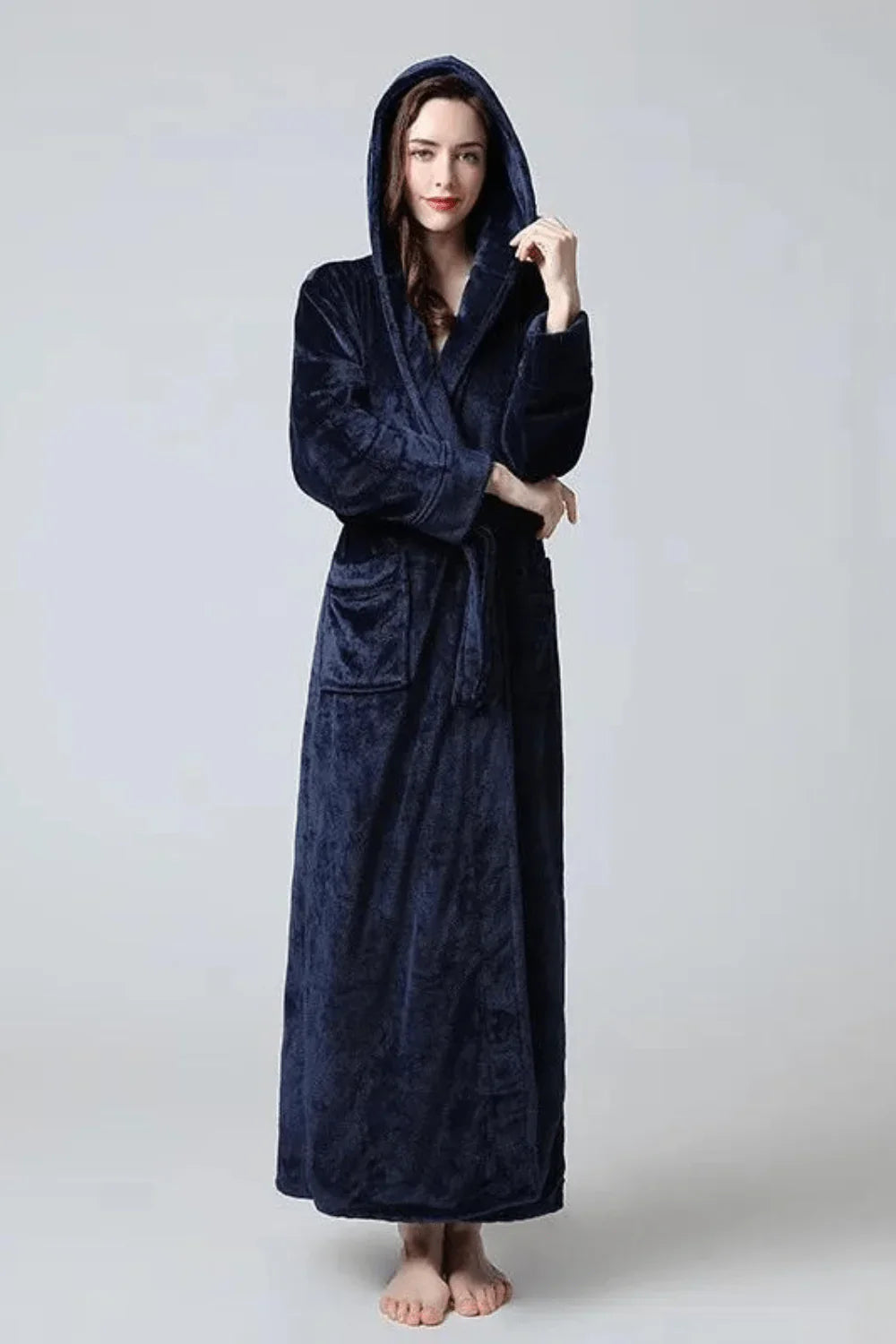Peignoir chaud long femme en polaire ultra douce