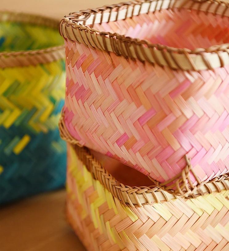 Petit Panier à Linge en Bambou Salle de Bain Tao Dan