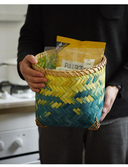 Petit Panier à Linge en Bambou Salle de Bain Tao Dan
