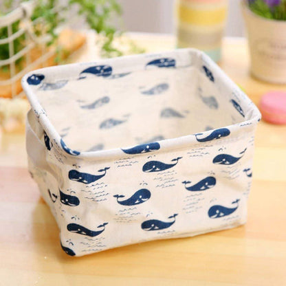 Petit Panier à Linge Rectangulaire Baleines