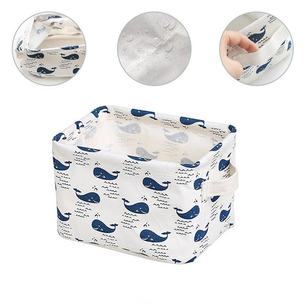 Petit Panier à Linge Rectangulaire Baleines