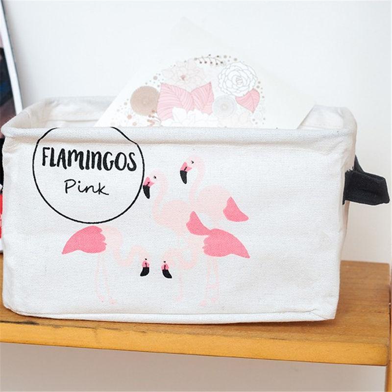Petit Panier à Linge Rectangulaire </br>de Rangement Rose