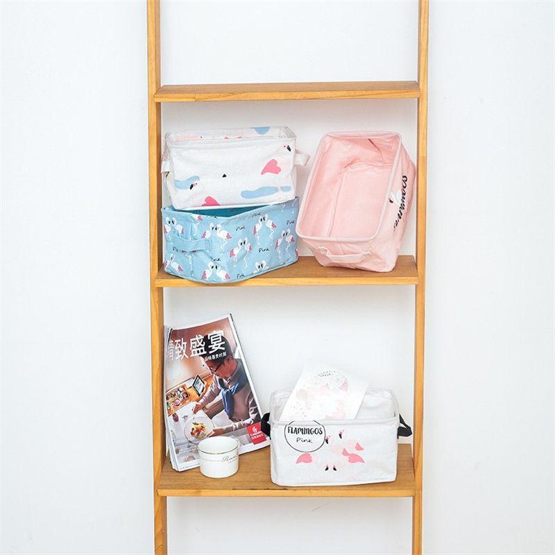Petit Panier à Linge Rectangulaire </br>de Rangement Rose